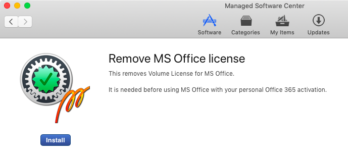 remove office license mac