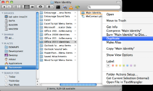 change main identity in outlook for mac